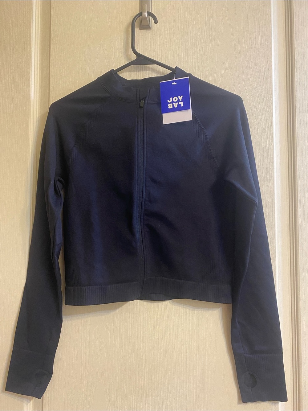 JoyLab Black Full-Zip Cropped Jacket NWT
